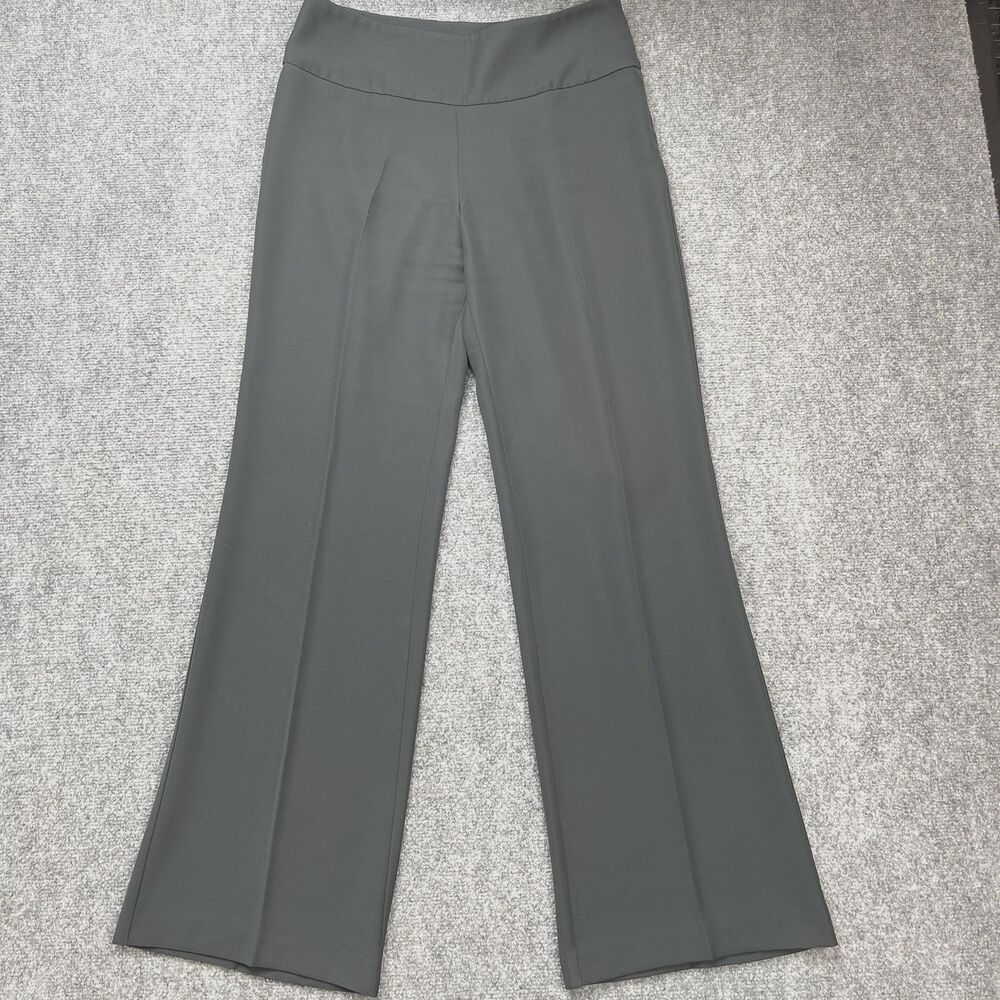Joseph Ribkoff Pants Womens Size 10 High Rise Flare Leg Side Zip Dark Gray - Picture 1 of 10
